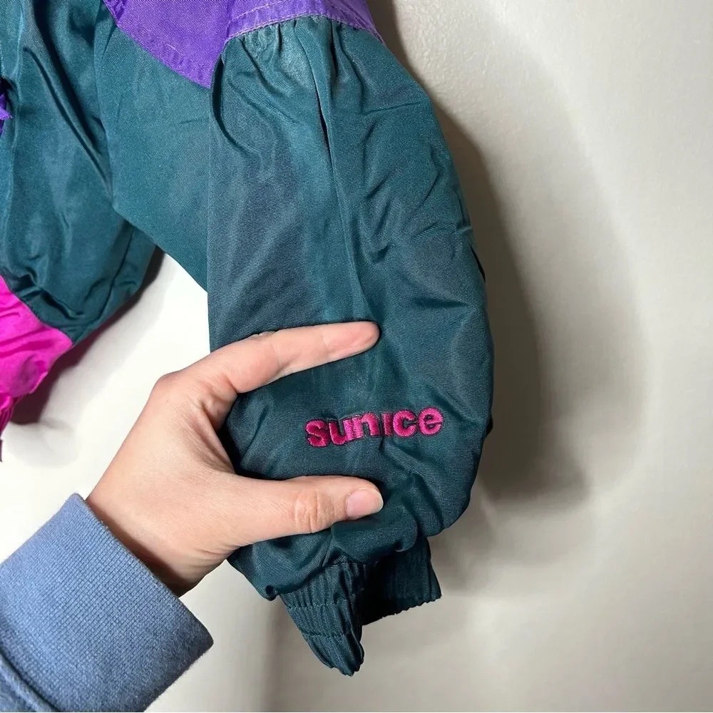 Sunice Purple and Pink Puffer Jacket Lightweight and Stylish